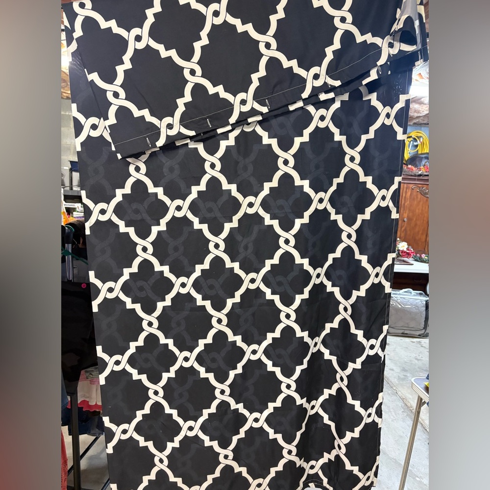 Madison Park Black and White Shower Curtain